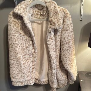 Storia Cream and Tan Teddy Jacket